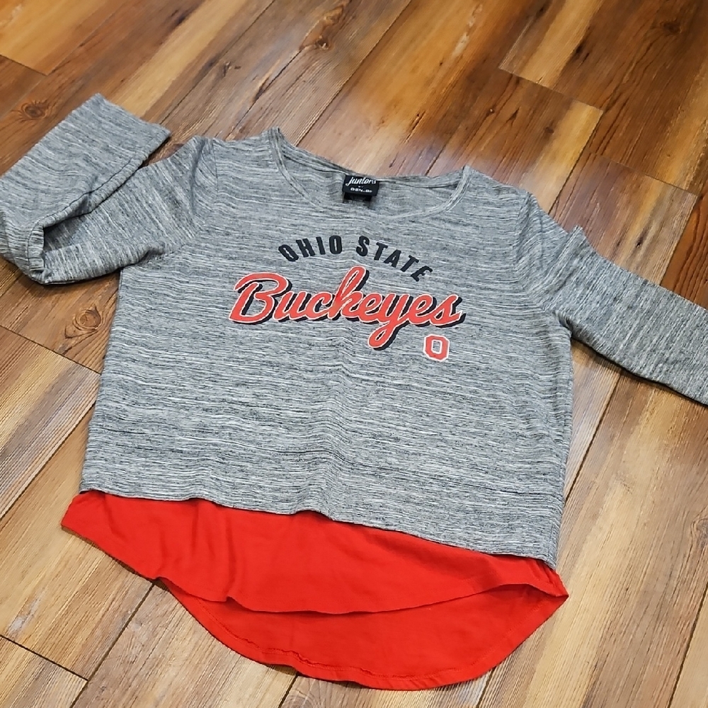 Ohio State Gray and Red long sleeve